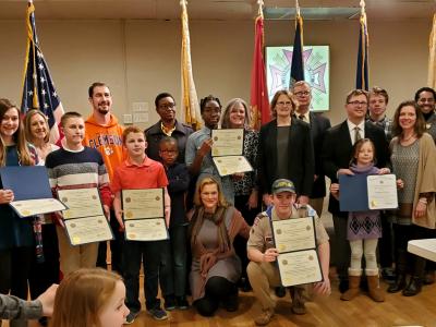picture of VFW Award Recipients